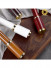 QYR57 28mm Diameter Aluminum Alloy Wood Grain Single Double Curtain rod set