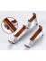 QYR57 28mm Diameter Aluminum Alloy Wood Grain Single Double Curtain rod set