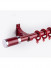 QYR69 28mm Column Finial Thick Aluminum Alloy Single Double Curtain rod set(Color: Red)