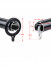 QYR72 White Black Aluminum Alloy Curtain Rod Set With Rollers and Rings