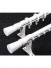 QYR72 White Black Aluminum Alloy Curtain Rod Set With Rollers and Rings