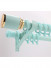 QYR74 Swinburne 28mm Column Finial Aluminum alloy Single/Double Curtain rod sets For Window Against Wall(Color: Green)