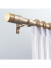 QYR78 28mm Luxury White Black Gold Column Finial Aluminum Alloy Single Double Curtain rod set