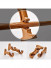 QYR79 28mm Diameter Aluminum Alloy Wood Grain Single Double Curtain rod sets