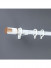 QYR89 28mm New Arrival Luxury White Grey Gold Aluminum Alloy Curtain rod sets(Color: White)