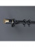 QYR89 28mm New Arrival Luxury White Grey Gold Aluminum Alloy Curtain rod sets(Color: Black)