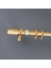 QYR89 28mm New Arrival Luxury White Grey Gold Aluminum Alloy Curtain rod sets(Color: Gold)