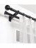 QYR92 28mm New Style Crystal Ball Finial Aluminum Alloy Single Double Curtain rod sets