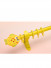 QYR97 22mm Beautiful Aluminum Alloy Children Single Curtain rod sets(Color: Yellow fish finial)