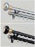 QYR98 on sales Ivory Black Blue Gold Aluminum alloy Curtain Track Set With Ball Finials