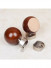 QYRF01 On Sales Wood Grain Aluminum alloy Curtain Track Set With Ball Finials