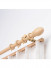 QYRF06 Fashion Wood Grain Outer Rod With Inner Track Set With Egg Finial