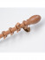 QYRF06 Fashion Wood Grain Outer Rod With Inner Track Set With Egg Finial