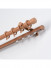 QYRF16 Fashion Wood Grain Outer Rod With Inner Track Set Ceiling/Wall Mount(Color: Teak)