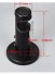 QYRY01 28mm Ball Cone Finial Metal Single Curtain rod set Custom Length Curtain Pole in black color