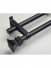 QYRY07 Black Metal Curtain Rod Set With Metal Rollers