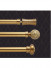 QYRY10 Long Brass Curtain Rods And Brackets For Wide Curtains