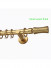  QYRY10 Long Brass Curtain Rods And Brackets For Wide Curtains(Color: Brass small waist finial)