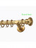 QYRY10 Long Brass Curtain Rods And Brackets For Wide Curtains(Color: Brass round finial)