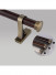 QYRZ04 Luxury 28mm Wood Grain Aluminum Alloy Single Double Curtain Rod Sets For Living Room