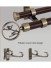 QYRZ03 Luxury 28mm Wood Grain Aluminum Alloy Single Double Curtain Rod Sets For Living Room