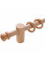 QYT01 29mm Ash Wood Single Double Curtain Rod Sets(Color: Wood ball bracket)