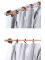 QYT02 29mm Ash Wood Black Walnut Single Double Curtain Rod Sets