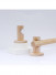 White Ash Wooden Drapery Rod Brackets For 29mm Curtain Poles(Color: Single round wood bracket)