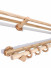 QYT03 29mm Ash Wood Single Double Curtain Rod Sets 