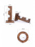 Wall Single/Double wooden curtain pole brackets Black walnut