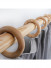 QYT05 29mm Ash Wood Single Double Curtain Rod Sets 