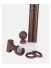 QYT07 29mm Ash Wood Black Walnut Single Double Curtain Rod Sets