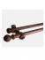 QYT07 29mm Ash Wood Black Walnut Single Double Curtain Rod Sets 