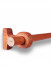 QYT09 29mm Ash Wood Red Wood Single Double Curtain Rod Sets(Color: Red wood Bracket B)