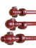 QYT10 29mm Red Wood Single Double Curtain Rod Sets(Color: Red wood)