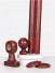 QYT10 29mm Red Wood Single Double Curtain Rod Sets 