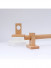 QYT101 29mm Beech Single/Double Wood Curtain Rod Brackets(Color: Wood square single bracket)