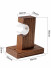 Wall Single/Double wooden curtain pole brackets Black walnut(Color: Single square wood bracket)