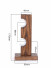 Wall Single/Double wooden curtain pole brackets Black walnut(Color: Double square wood bracket)