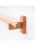 Custom Natural Wood Single Curtain Rods Wooden Drapery Brackets(Color: Ash wood square wall bracket)