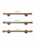 QYT13 29mm Single Double Wooden Drapery Rods Black Walnut