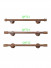 QYT15 Black Walnut Wood Curtain Poles With Brackets And Finials