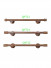 QYT15 Black Walnut Wood Curtain Poles With Brackets And Finials