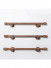 QYT15 Black Walnut Wood Curtain Poles With Brackets And Finials