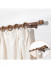 QYT16 Wood Curtain Poles With Wooden Drapery Rod Brackets