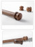 QYT16 Wood Curtain Poles With Wooden Drapery Rod Brackets