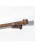 Wall Single/Double wooden curtain pole brackets Black walnut(Color: Single new round wood bracket)