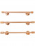 QYT20 Natural Wood Curtain Rail Single/Double Drapery Pole Sets