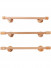 QYT21 Curtain Rod Natural Wood With Beech Brackets And Finials