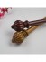 QYT2220 28mm Super Thick Wood Grain Aluminum Alloy Single Curtain Rod Set